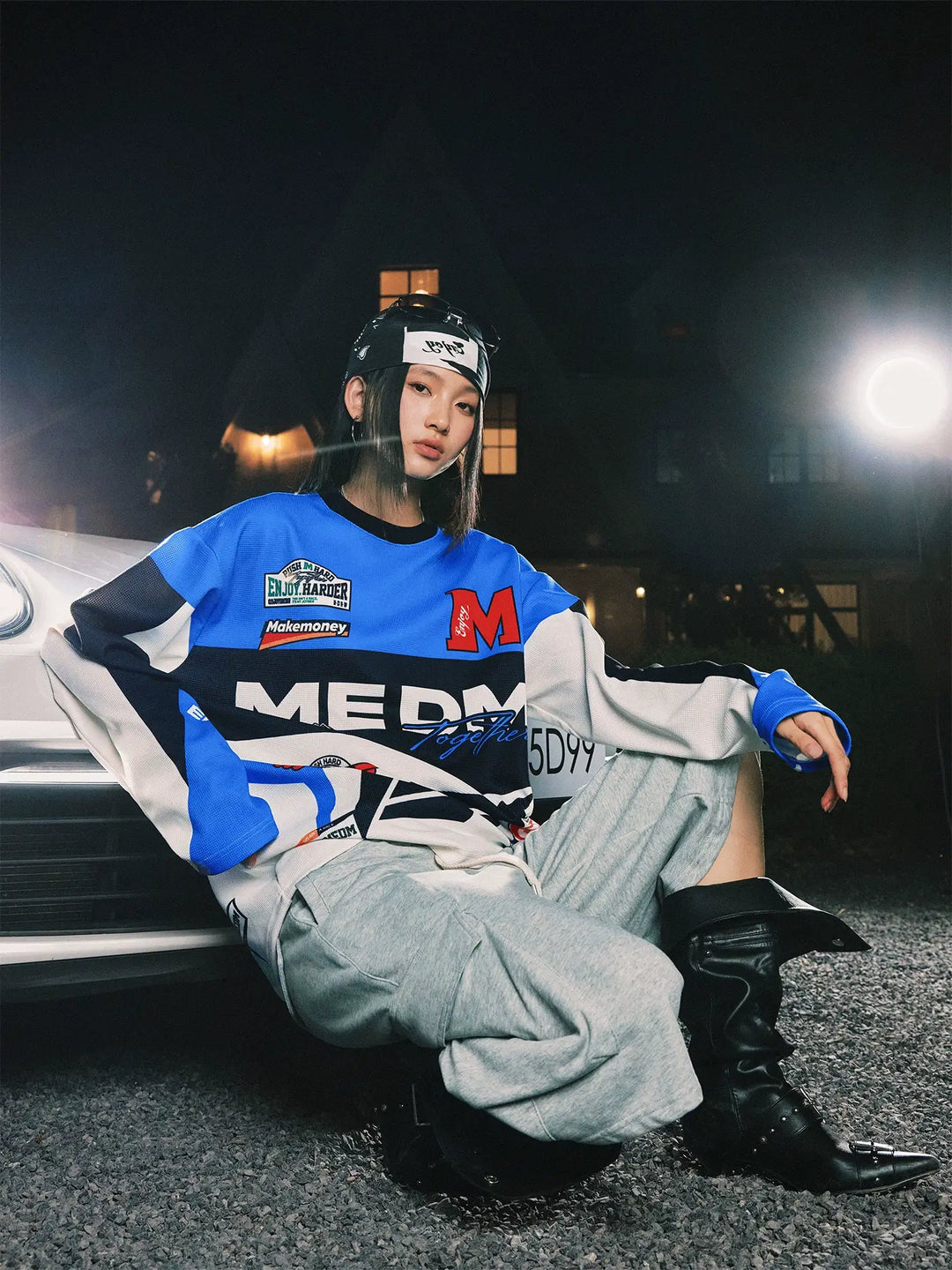 MEDM Biker Color Block Waffle Long Sleeve Jersey | Face 3 Face