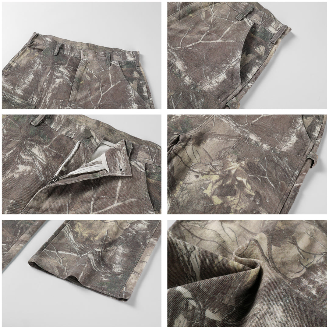 NOVACAM Tree Camo Double-Knee Flared Painter Pants | Face 3 Face