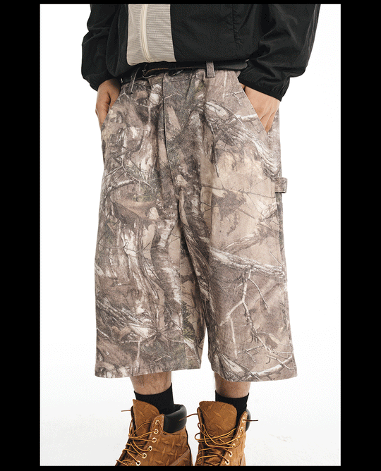 NOVACAM Tree Camouflage Work Baggy Shorts | Face 3 Face