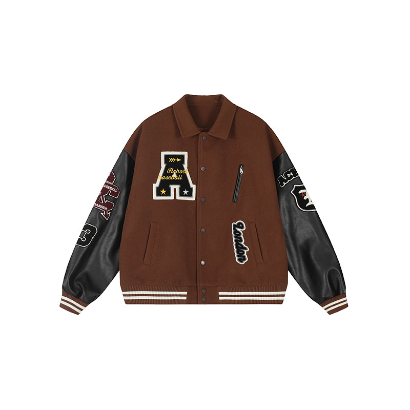 Baseball Jacket | Achock Heavy Flocked Baseball Jacket | Face 3 Face