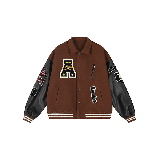 Baseball Jacket | Achock Heavy Flocked Baseball Jacket | Face 3 Face