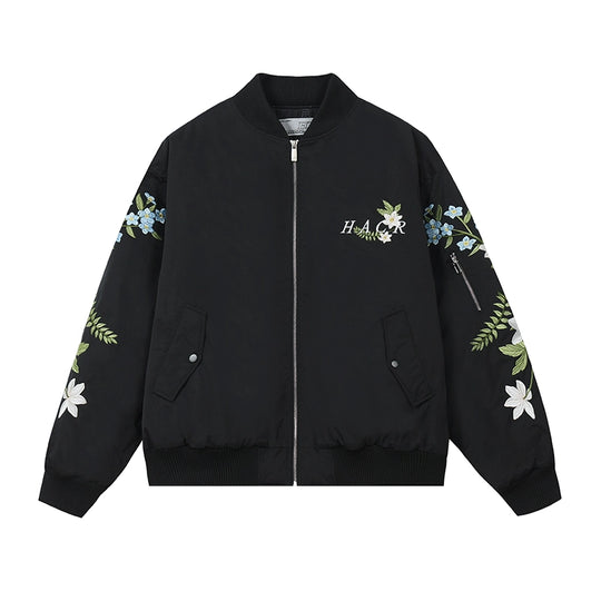 Harsh and Cruel Arm Floral Embroidered MA-1 Bomber Jacket | Face 3 Face
