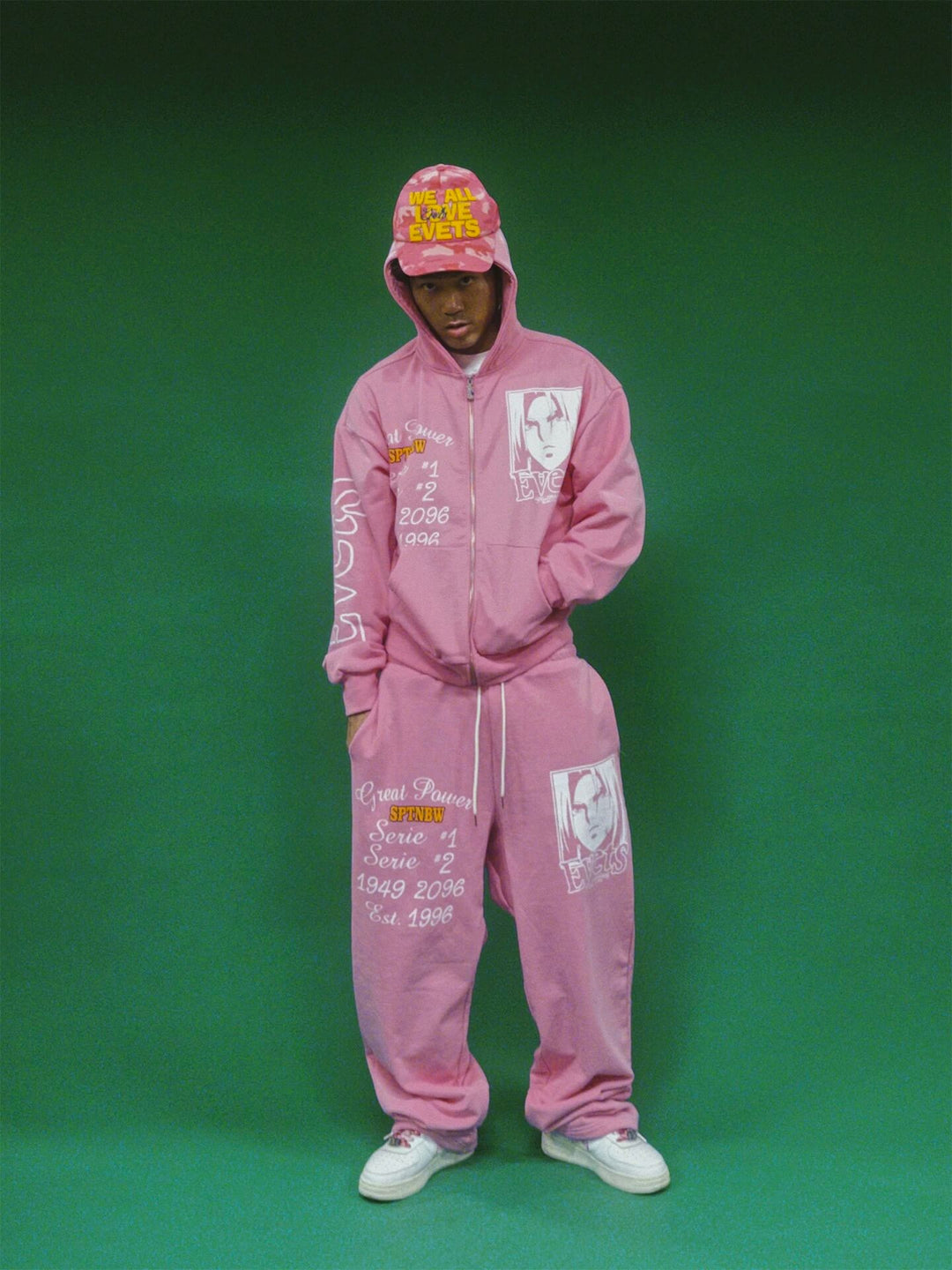 EVETS Anime Graphic Print Baggy Sweatpants | Face 3 Face