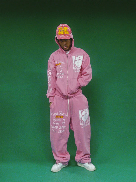 EVETS Anime Graphic Print Baggy Sweatpants | Face 3 Face