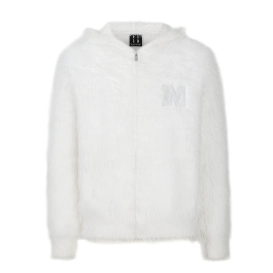 MEDM Mohair Hooded Zip Up Jacket | Face 3 Face