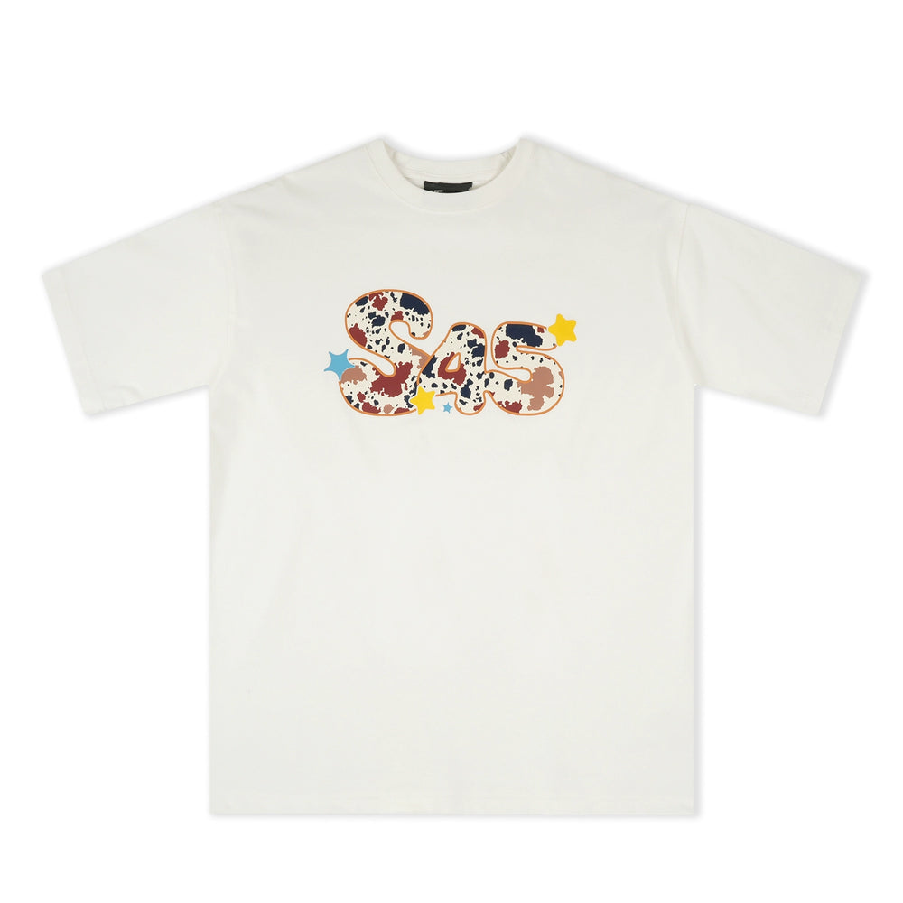 S45 Cow Print Basic Logo Tee | Face 3 Face