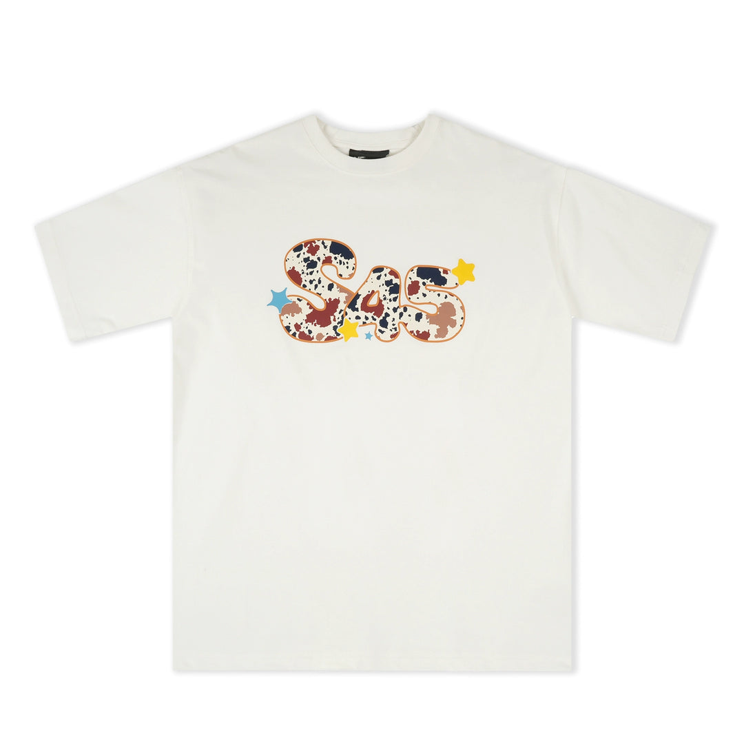 S45 Cow Print Basic Logo Tee | Face 3 Face