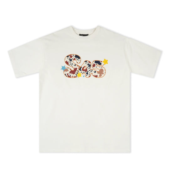 S45 Cow Print Basic Logo Tee | Face 3 Face