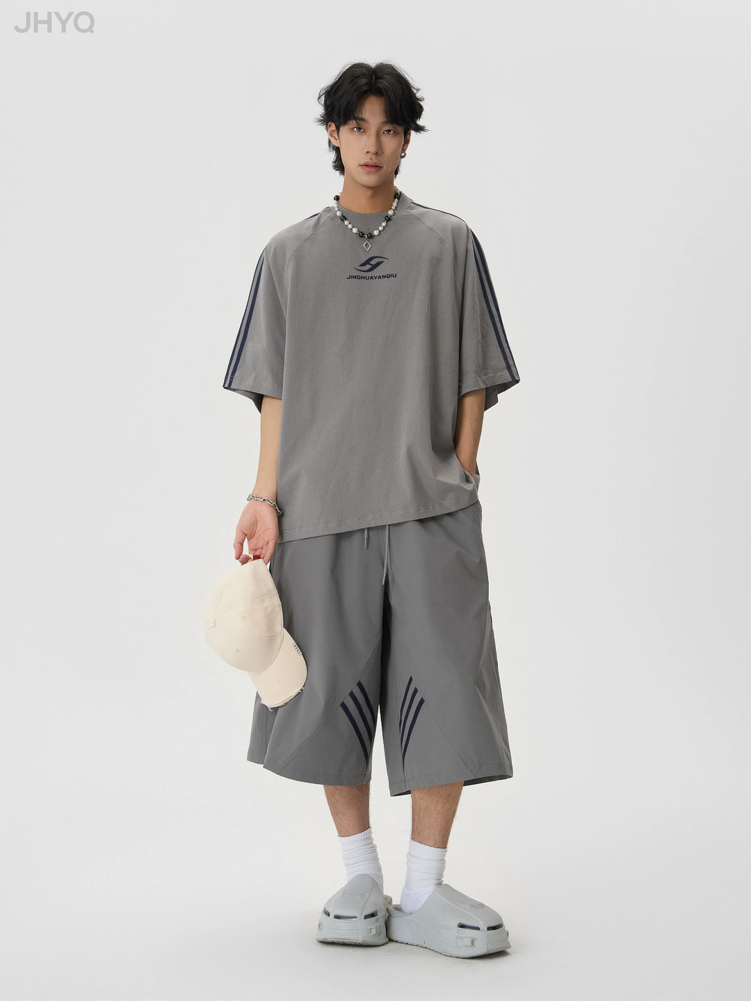 JHYQ Striped Sports Baggy Shorts