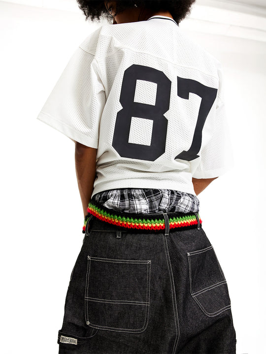 MHARF 87 Logo Vintage Mesh Sports Hockey Jersey | Face 3 Face