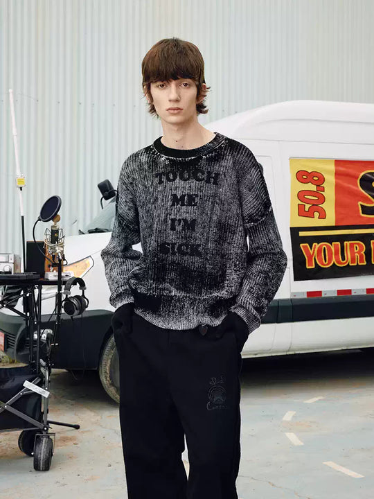 SOD Co. Rock Reverse Printed Knit Sweater | Face 3 Face