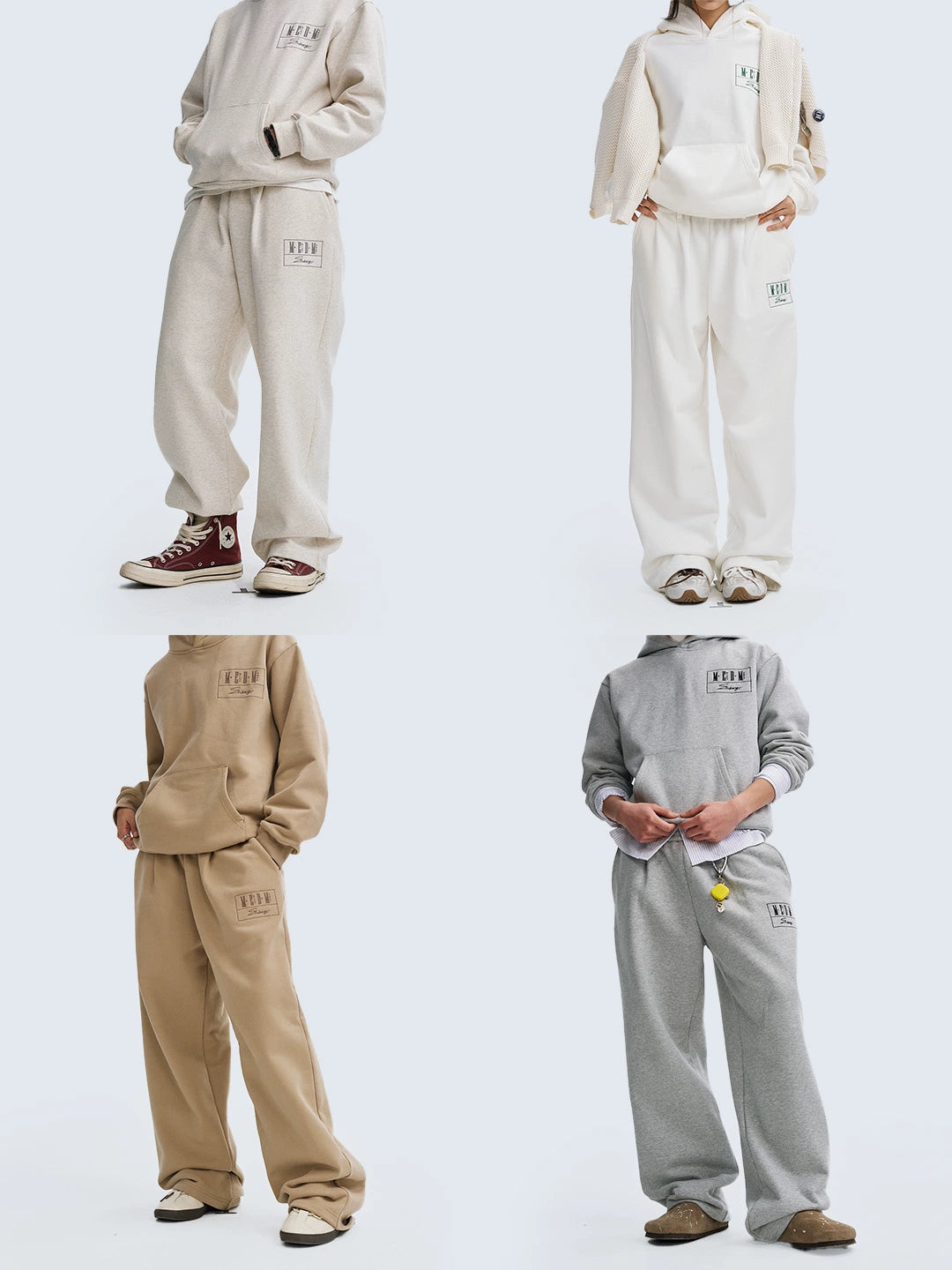 MEDM Embroidered Lettered Logo Hoodie & Sweatpants | Face 3 Face