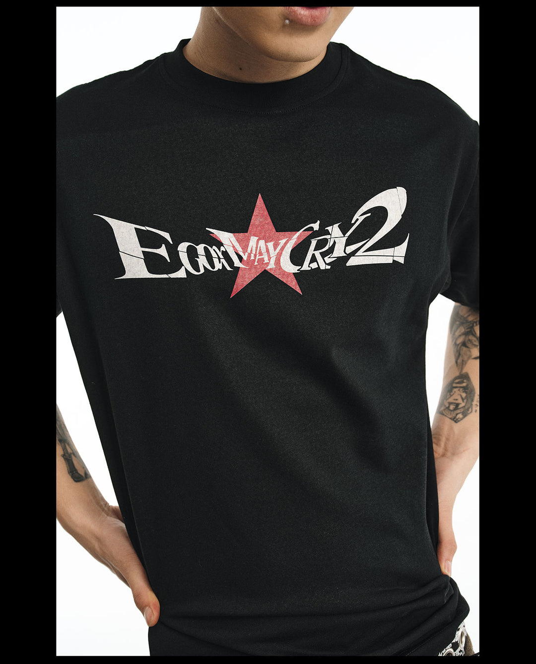 NOVACAM Vintage Letters Star Camouflage Tee | Face 3 Face