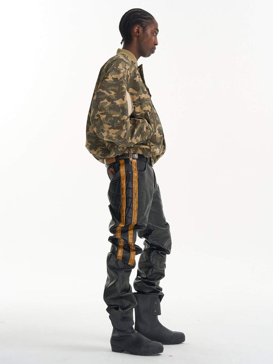 EXITMODE BY BLIND NO PLAN Camouflage Oversized Bomber Jacket | Face 3 Face