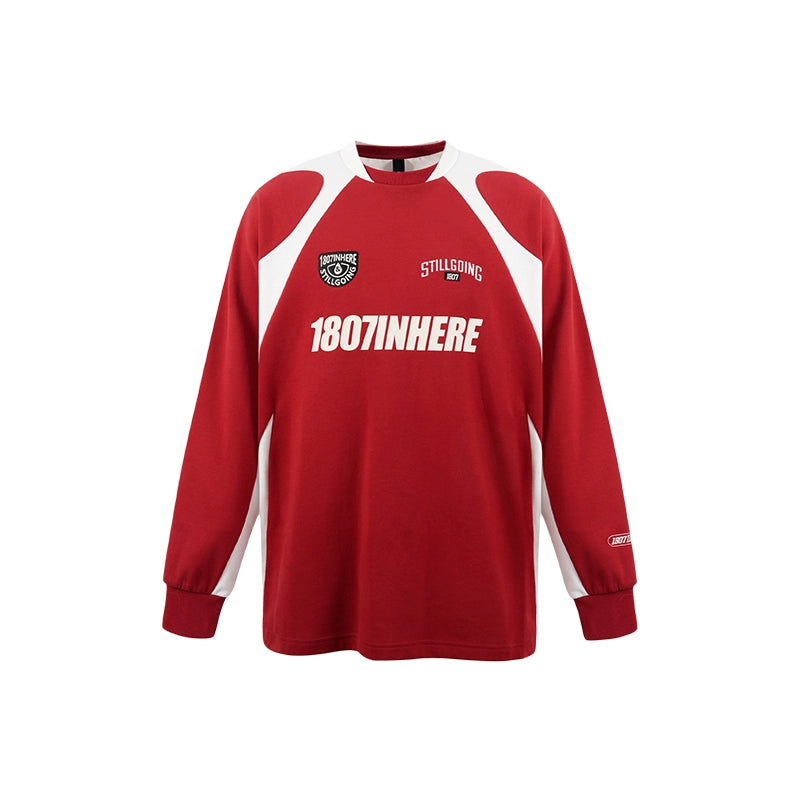 1807 Patchwork Number Sports Long Sleeve Tee | Face 3 Face