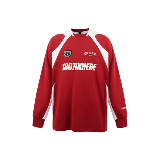 1807 Patchwork Number Sports Long Sleeve Tee | Face 3 Face