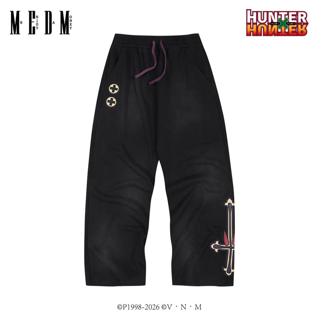 MEDM × HUNTER×HUNTER Kuroro Inverted Cross Patch Washed Sweatpants