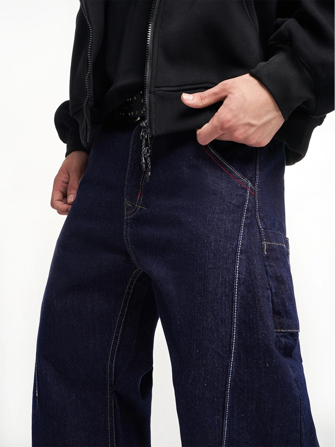 F3F Select Line Stitch Design Baggy Jeans | Face 3 Face
