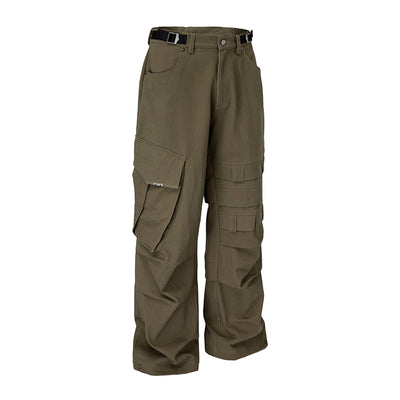 F2CE Large Pockets Deconstructed Work Baggy Cargo Pants | Face 3 Face