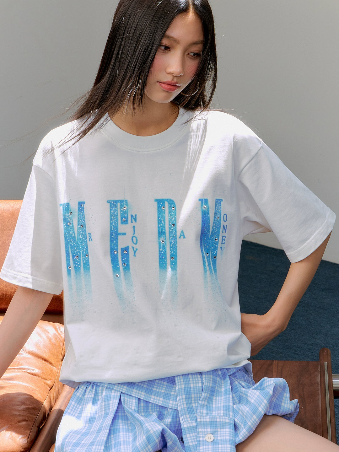 MEDM Rhinestone Flash Logo Tee | Face 3 Face