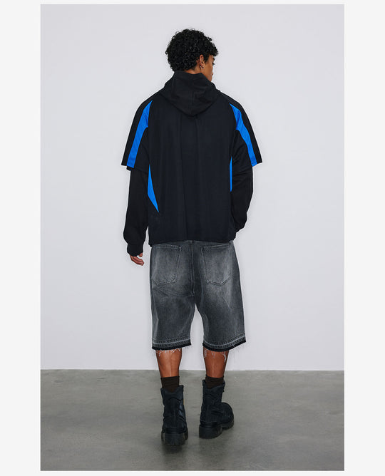 NOVACAM Soccer Jersey-Style Fake Two-Piece Hoodie | Face 3 Face
