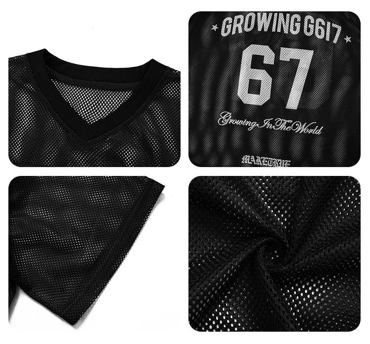 F3F Select 67 Numbering Printed Logo Mesh Hockey Jersey Tee | Face 3 Face