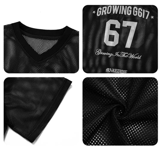 F3F Select 67 Numbering Printed Logo Mesh Hockey Jersey Tee | Face 3 Face