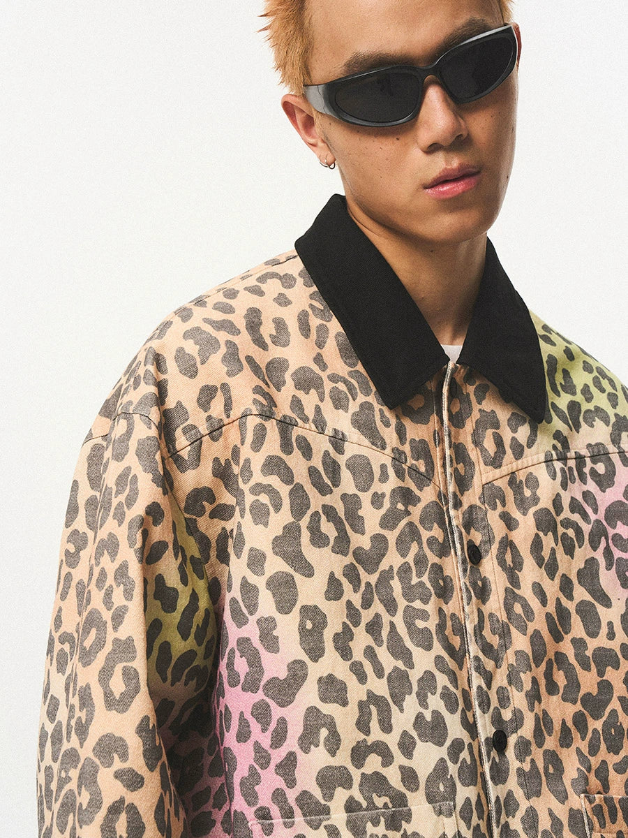 EMPTY REFERENCE Colorful Leopard Print Detroit Jacket | Face 3 Face