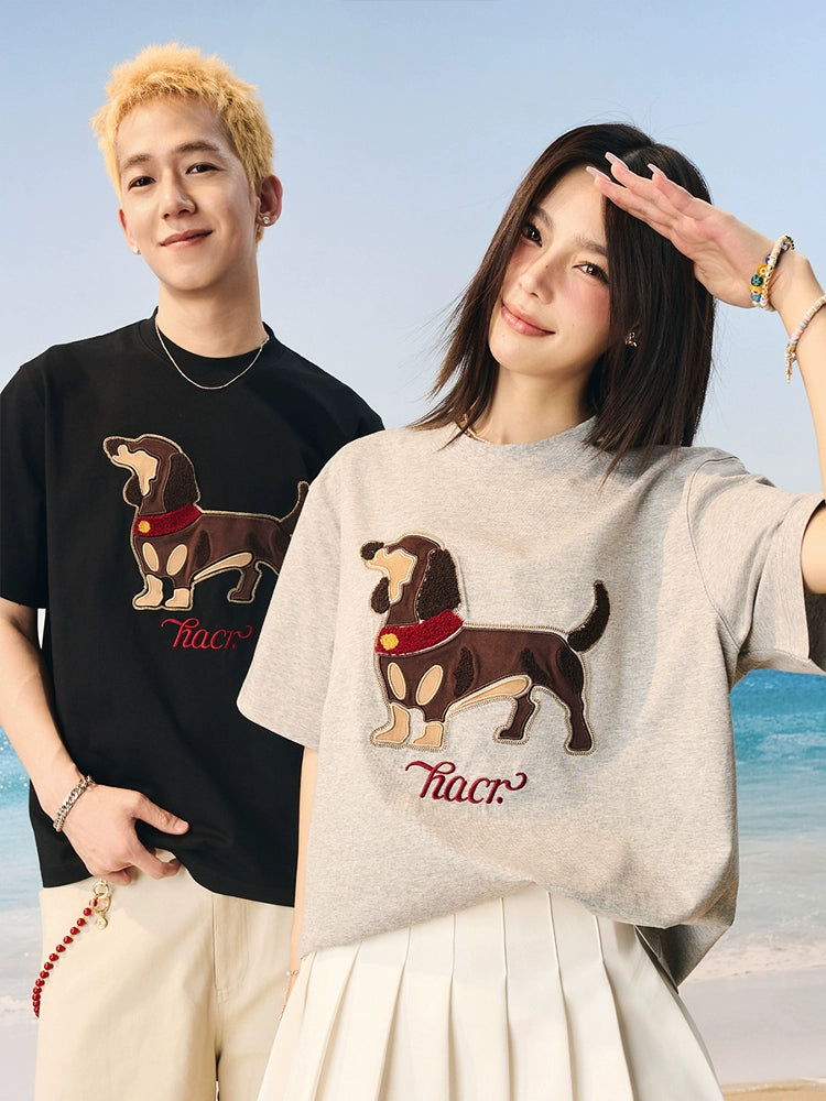 Harsh and Cruel Dachshund 3D Patch Embroidered Tee | Face 3 Face