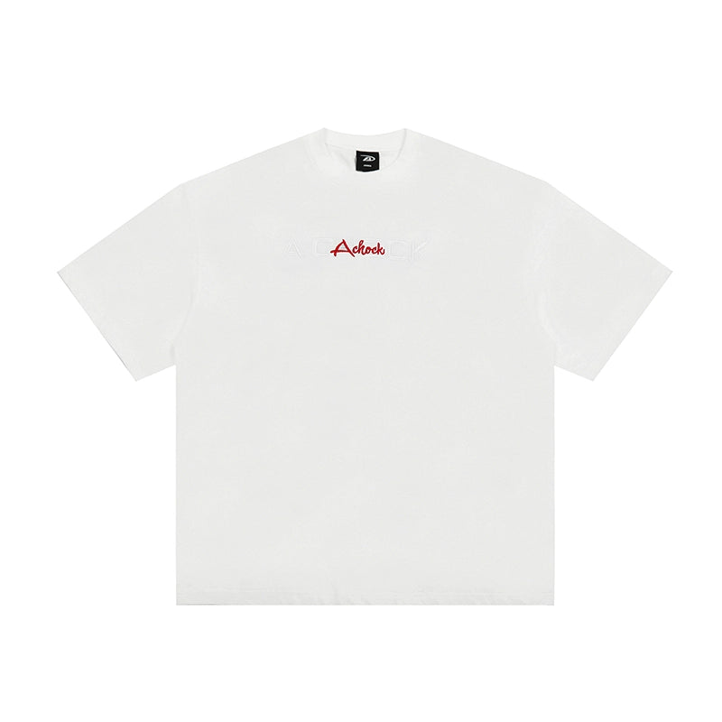 Graphic Tee | Achock Flower Logo Embroidery Tee | Face 3 Face