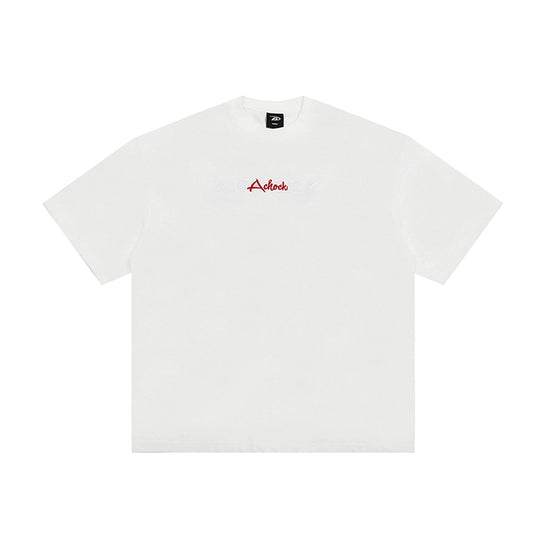 Graphic Tee | Achock Flower Logo Embroidery Tee | Face 3 Face