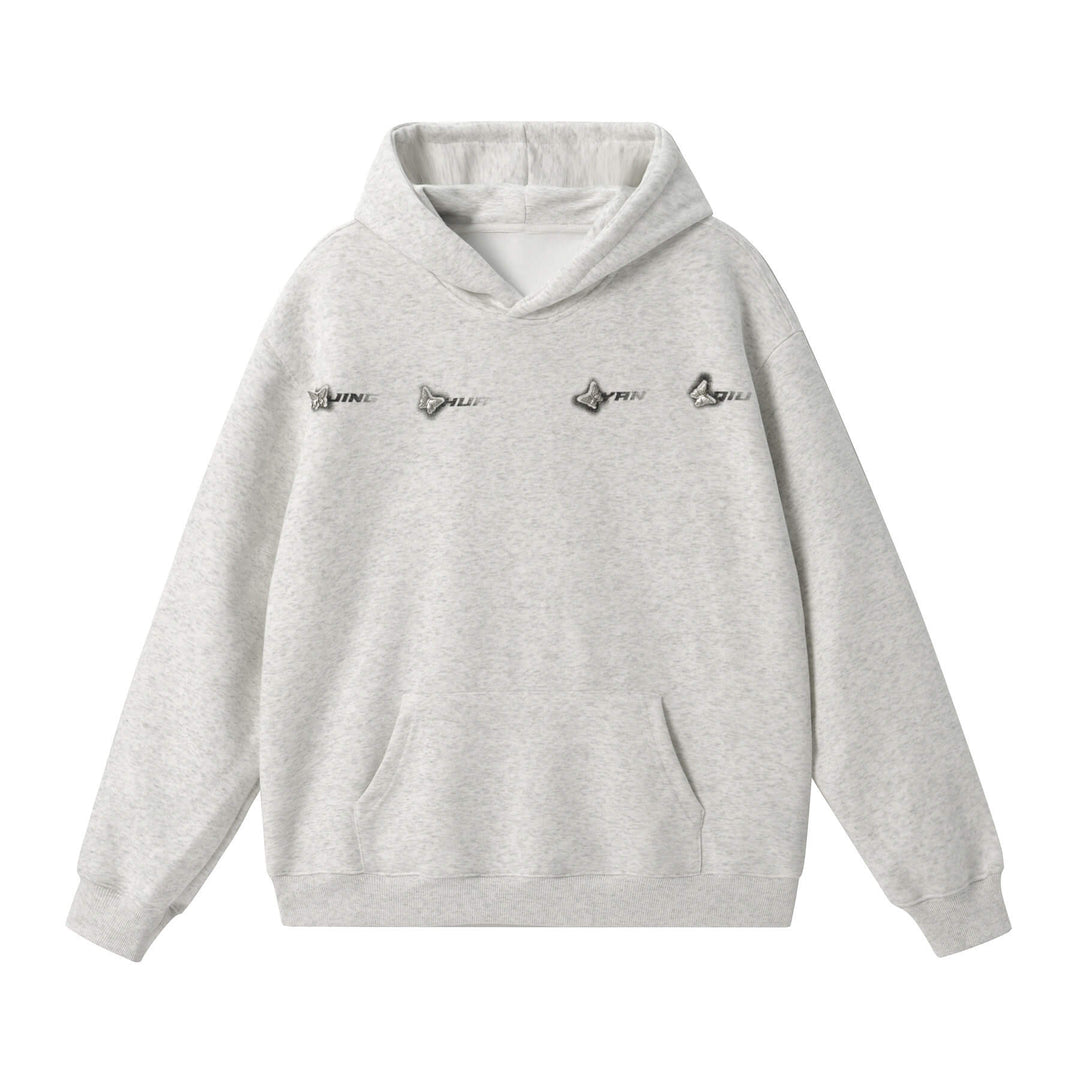 JHYQ Metal Butterfly Detail Hoodie | Face 3 Face