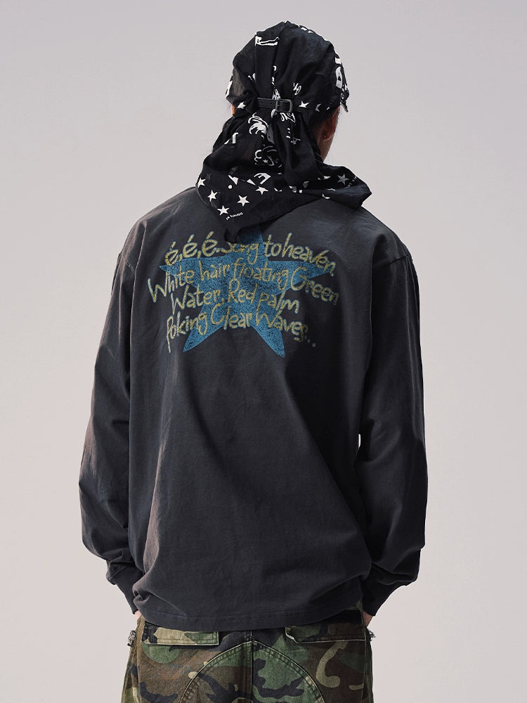 Remedy Duck and Star Aged Print Long Sleeve Tee | Face 3 Face