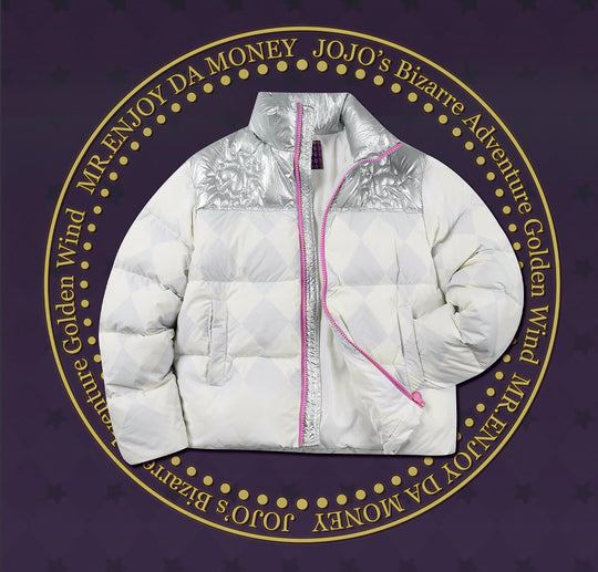 MEDM × JOJO Color Block Diamond Plaid Down Jacket | Face 3 Face