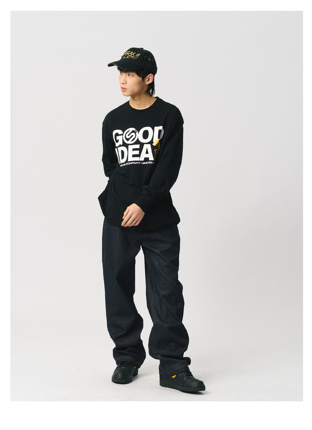 S45 Graffiti-Inspired Print Long-Sleeve Tee | Face 3 Face