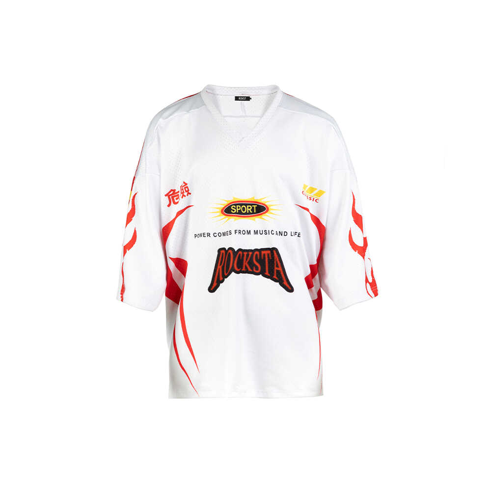 ROCKSTA Flame LOGO Printed Mesh Hockey Jersey | Face 3 Face