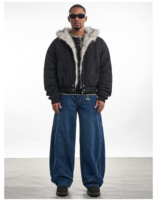 F3F Select Fur Quilted Lining Hoodie Jacket | Face 3 Face