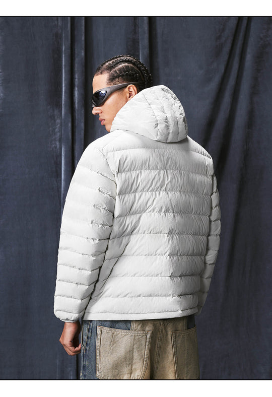 1807 Washed Fade Nylon Lightweight Down Jacket | Face 3 Face