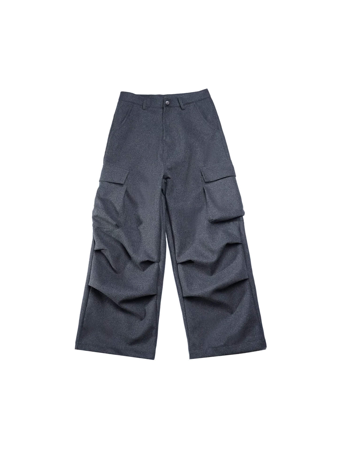 LIBERAFIT Wool Blend 3D Flap Pocket Baggy Cargo Pants | Face 3 Face