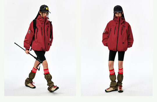 MEDM Basic Logo Embroidered Hardshell Jacket | Face 3 Face