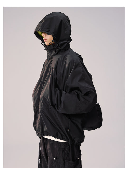 Remedy Backpack Design Hooded Windbreaker Jacket | Face 3 Face
