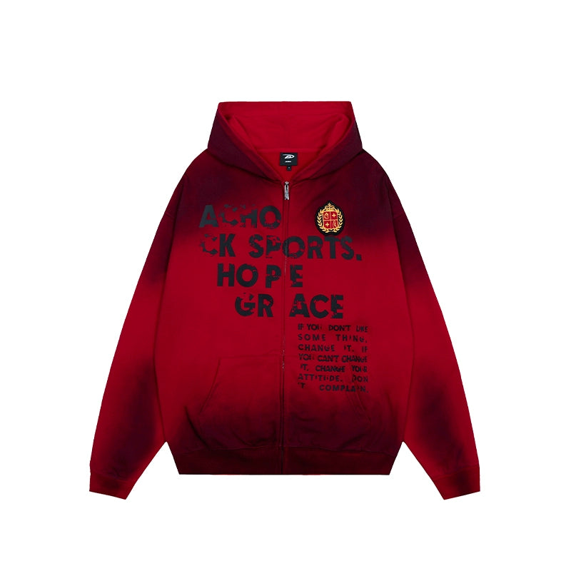 Achock Gradation Zip Up Hoodie | Face 3 Face