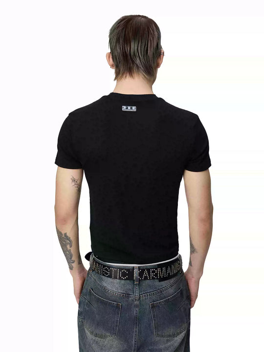 KARMANISTIC Small Logo Slim Stretch Tee | Face 3 Face