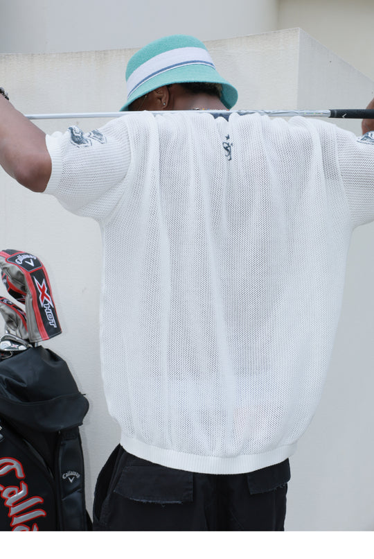 STEEPC Faded Print Mesh Knit Tee | Face 3 Face