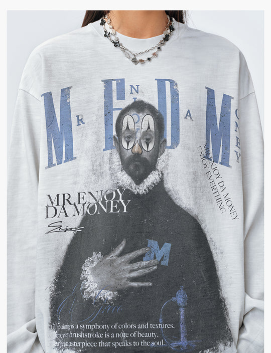 MEDM Clown Oil Painting Long Sleeve Tee | Face 3 Face