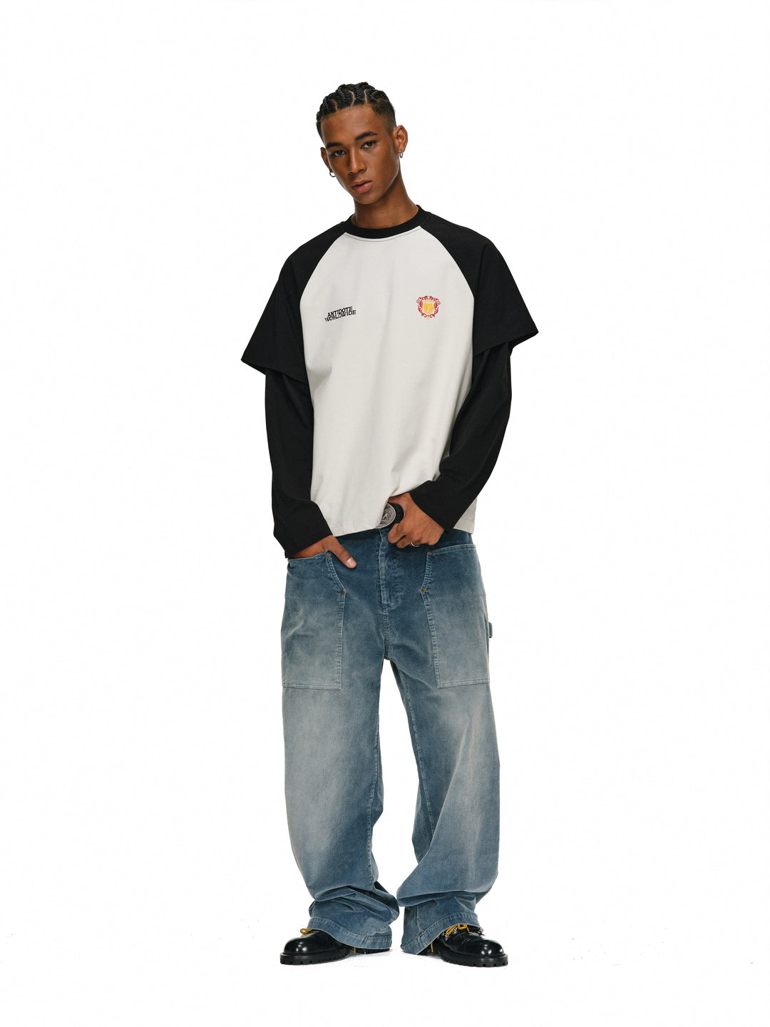 ANTIDOTE Patch Pocket Washed Corduroy Pants | Face 3 Face