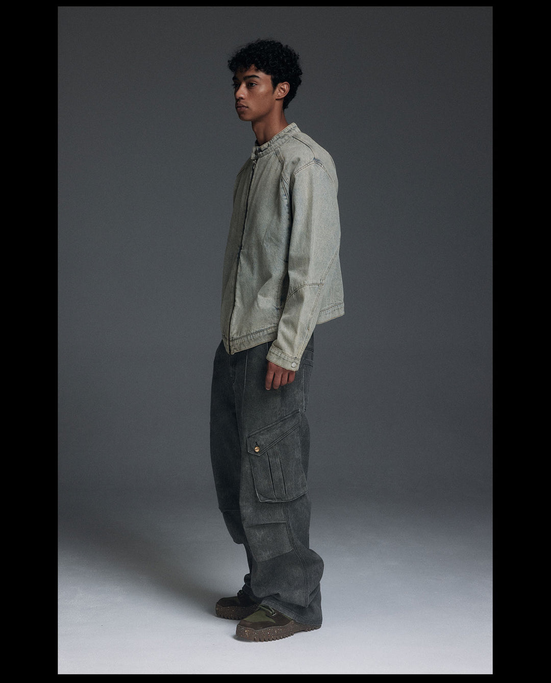 NOVACAM Washed Heavy-Duty Short Work Denim Jacket | Face 3 Face