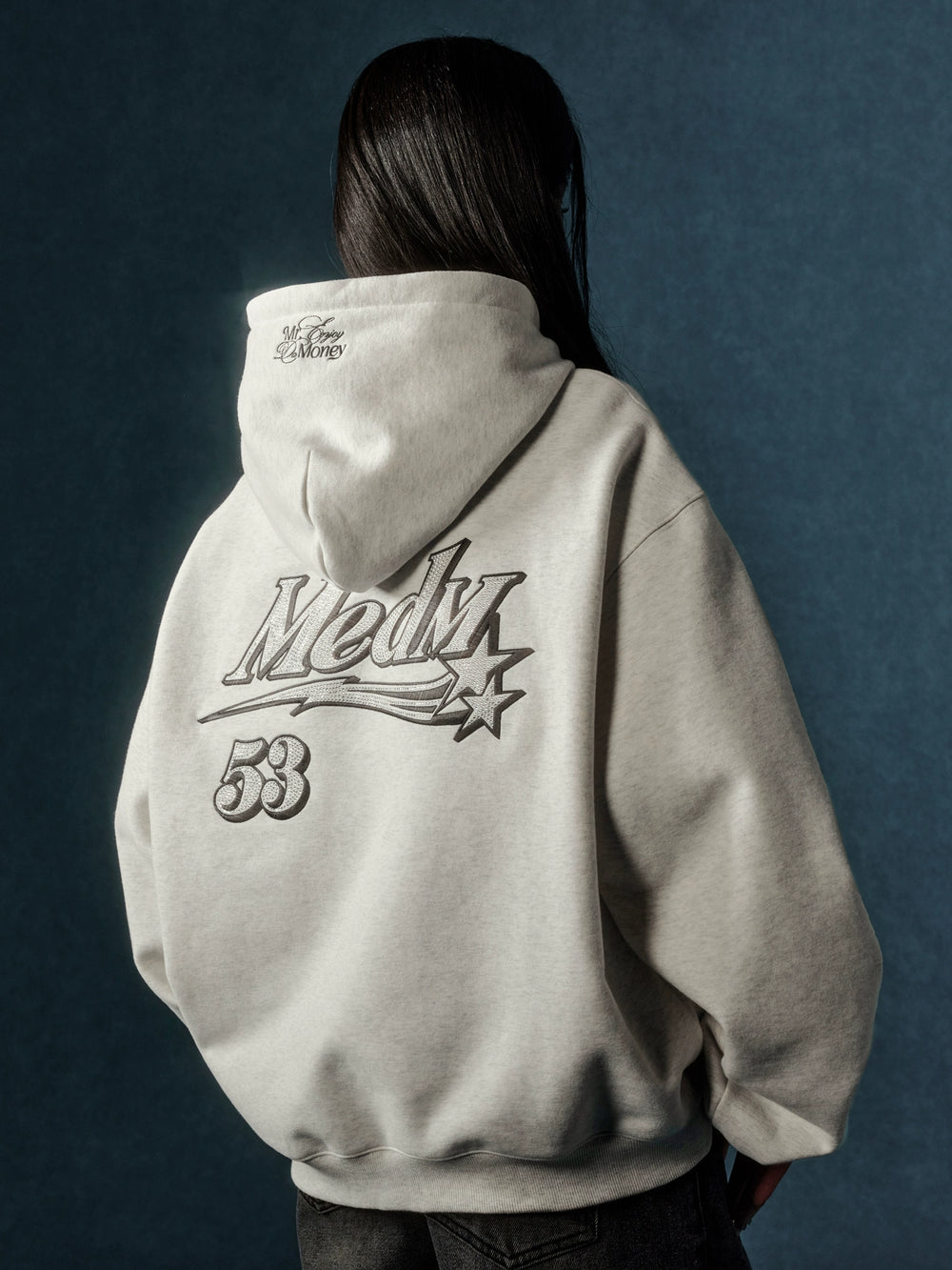 MEDM Rhinestone Star Logo Embroidered Hoodie | Face 3 Face