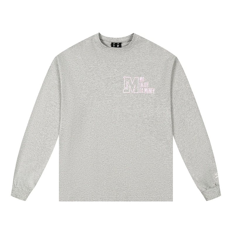 MEDM M Logo Embroidered Long Sleeve Tee | Face 3 Face