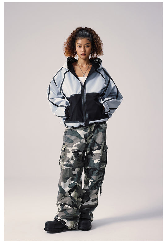 Remedy Devil Horn Hooded Windbreaker Jacket | Face 3 Face